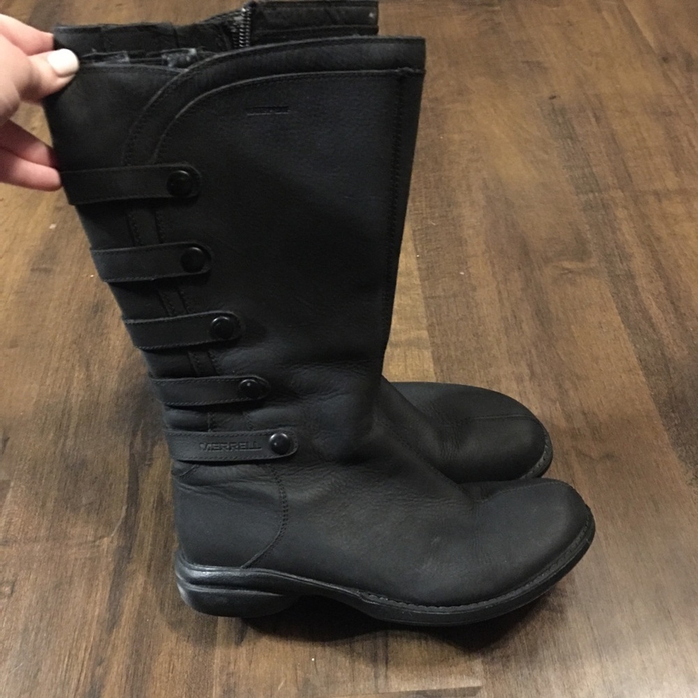 Merrell Tall Black Waterproof Tetra Launch Boots